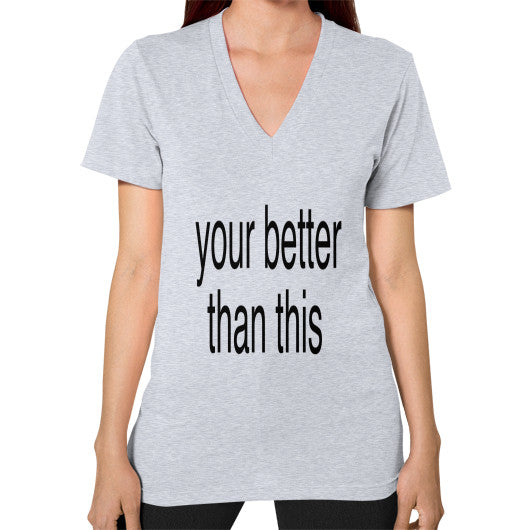 V-Neck (on woman) Heather grey unorthodoxy