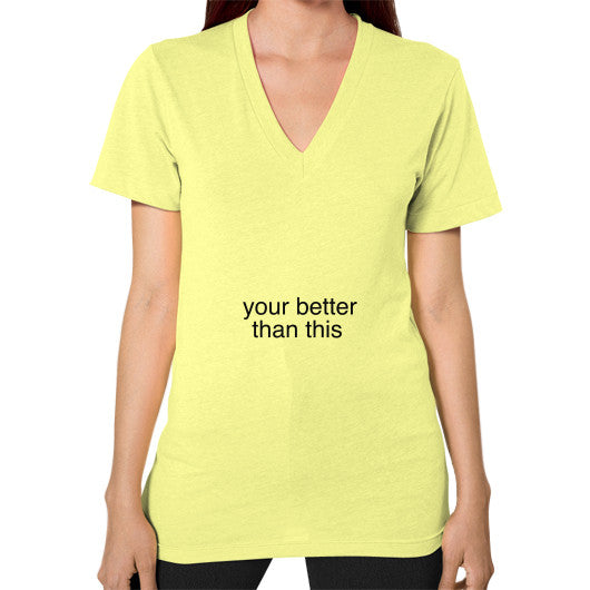 V-Neck (on woman) Lemon unorthodoxy
