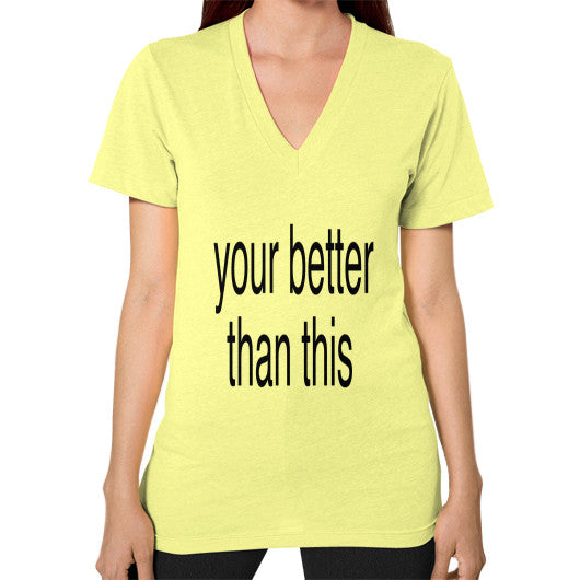 V-Neck (on woman) Lemon unorthodoxy
