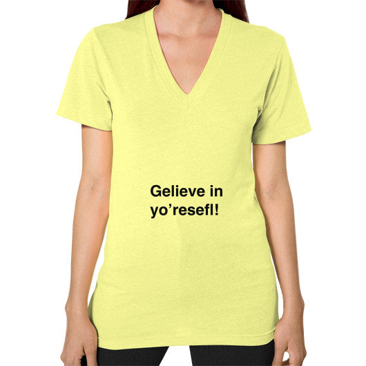V-Neck (on woman) Lemon unorthodoxy