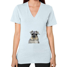 V-Neck (on woman) Light blue unorthodoxy