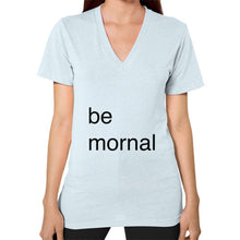 V-Neck (on woman) Light blue unorthodoxy