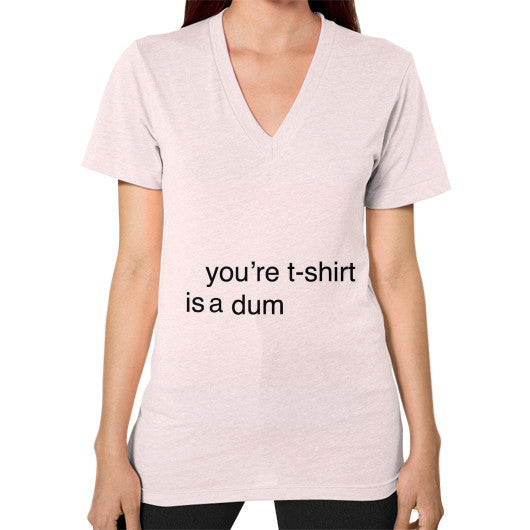 V-Neck (on woman) Light pink unorthodoxy