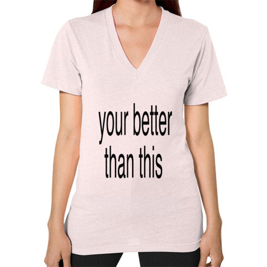 V-Neck (on woman) Light pink unorthodoxy