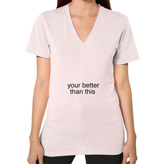 V-Neck (on woman) Light pink unorthodoxy