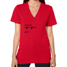 V-Neck (on woman) Red unorthodoxy