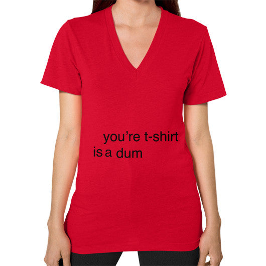 V-Neck (on woman) Red unorthodoxy