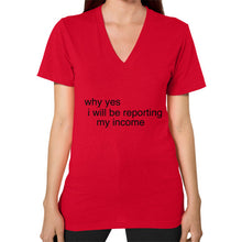 V-Neck (on woman) Red unorthodoxy