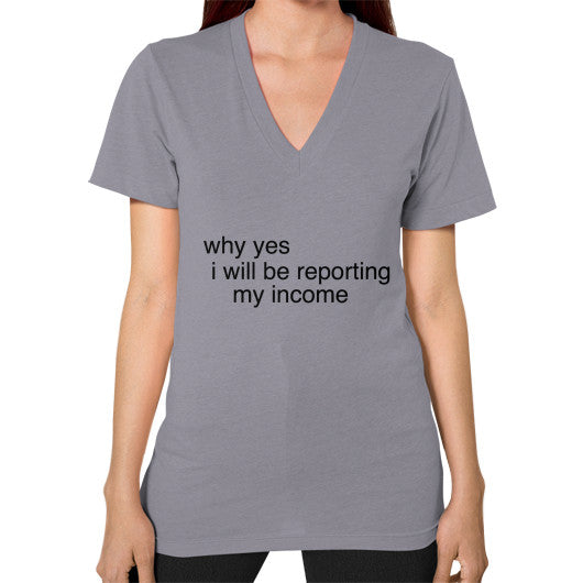 V-Neck (on woman) Slate unorthodoxy