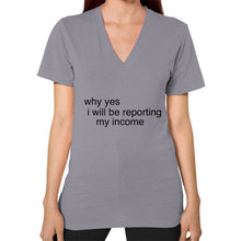 V-Neck (on woman) Slate unorthodoxy