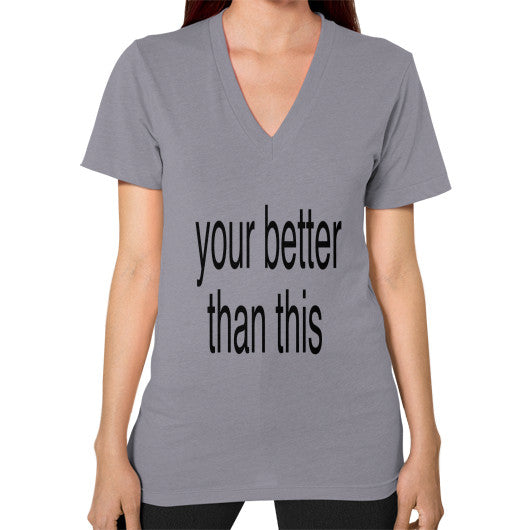V-Neck (on woman) Slate unorthodoxy