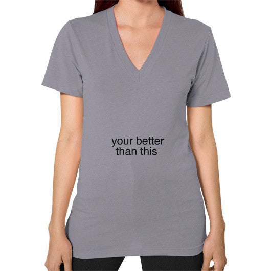 V-Neck (on woman) Slate unorthodoxy