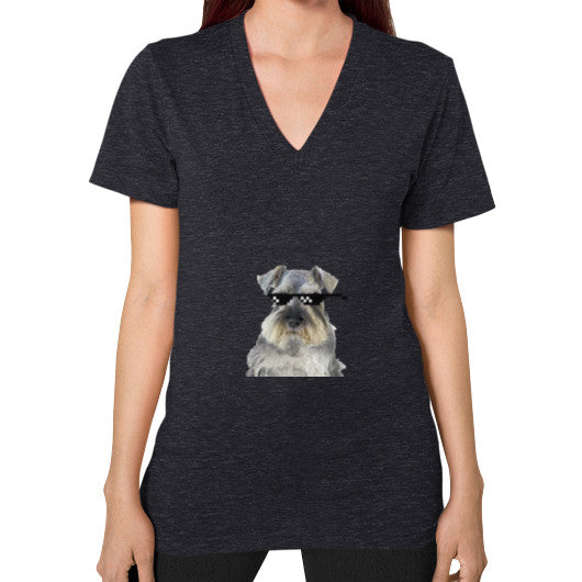 V-Neck (on woman) Tri-Blend Black unorthodoxy