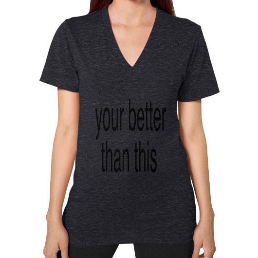 V-Neck (on woman) Tri-Blend Black unorthodoxy