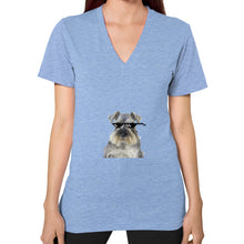 V-Neck (on woman) Tri-Blend Blue unorthodoxy