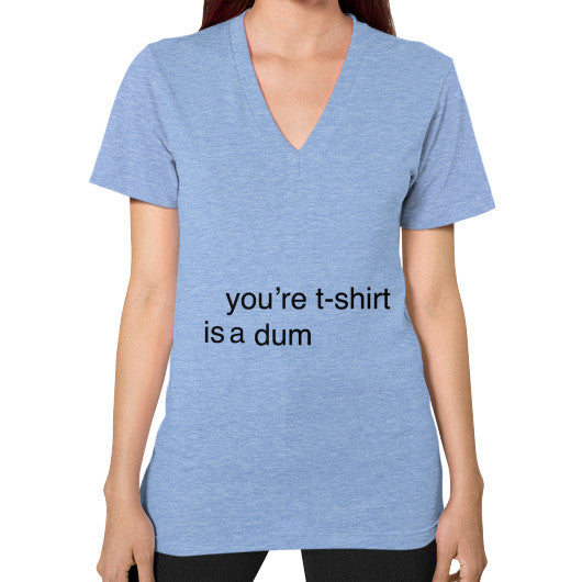 V-Neck (on woman) Tri-Blend Blue unorthodoxy