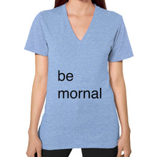 V-Neck (on woman) Tri-Blend Blue unorthodoxy