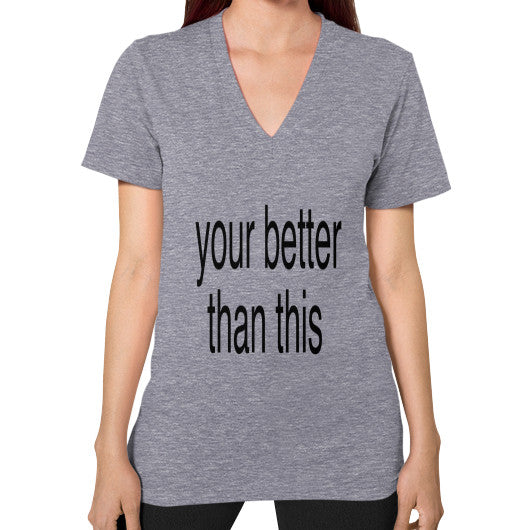 V-Neck (on woman) Tri-Blend Grey unorthodoxy