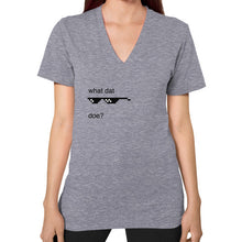 V-Neck (on woman) Tri-Blend Grey unorthodoxy