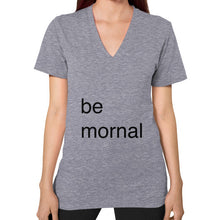 V-Neck (on woman) Tri-Blend Grey unorthodoxy