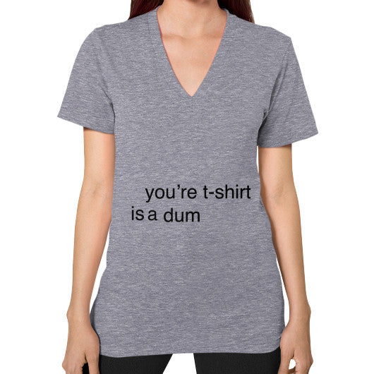 V-Neck (on woman) Tri-Blend Grey unorthodoxy