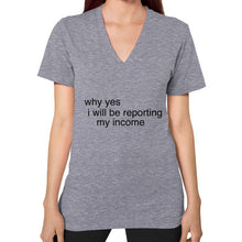 V-Neck (on woman) Tri-Blend Grey unorthodoxy
