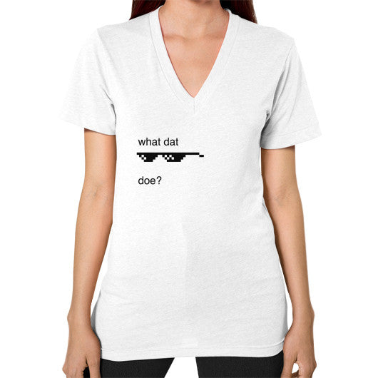 V-Neck (on woman) White unorthodoxy