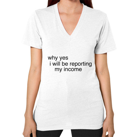 V-Neck (on woman) White unorthodoxy