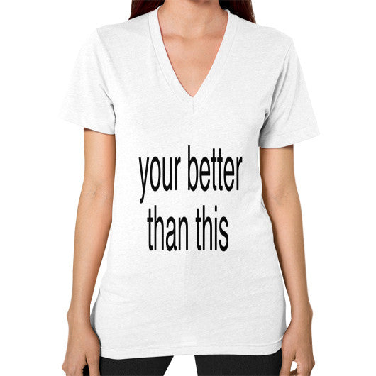V-Neck (on woman) White unorthodoxy