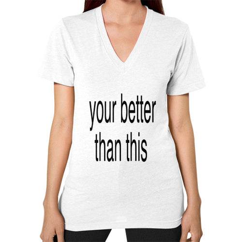 V-Neck (on woman) White unorthodoxy