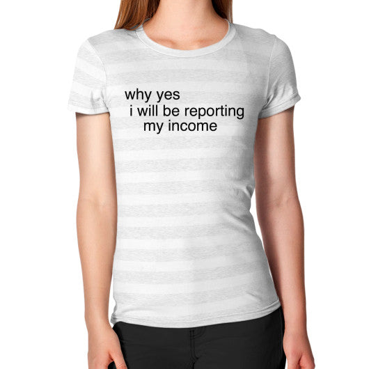 Women's T-Shirt Ash White Stripe unorthodoxy