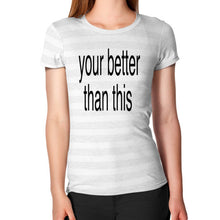 Women's T-Shirt Ash White Stripe unorthodoxy