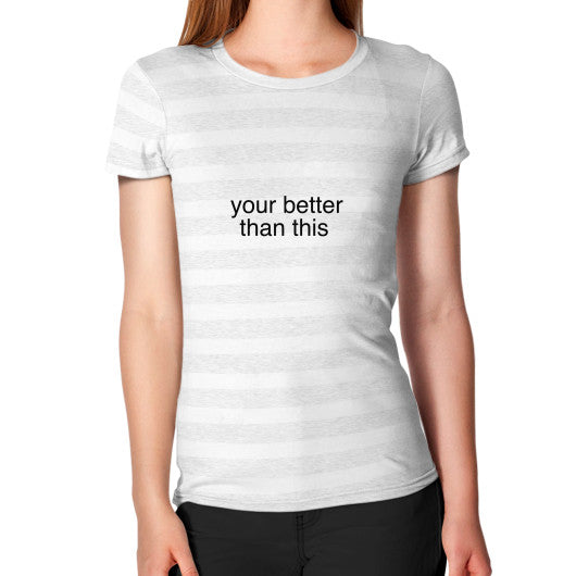 Women's T-Shirt Ash White Stripe unorthodoxy