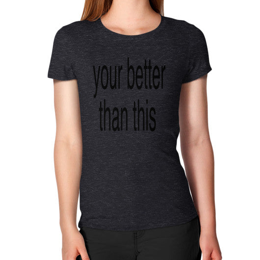 Women's T-Shirt Tri-Blend Black unorthodoxy